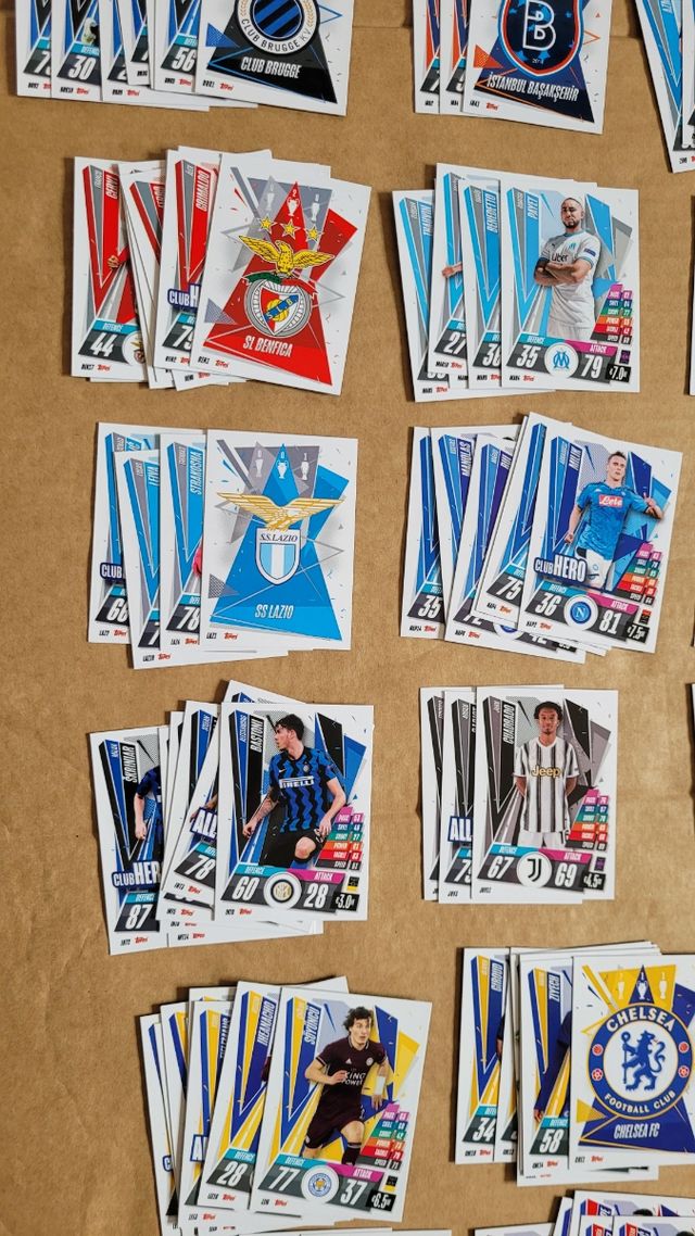 Lote 165 Cartas Match Attax 2020 2021