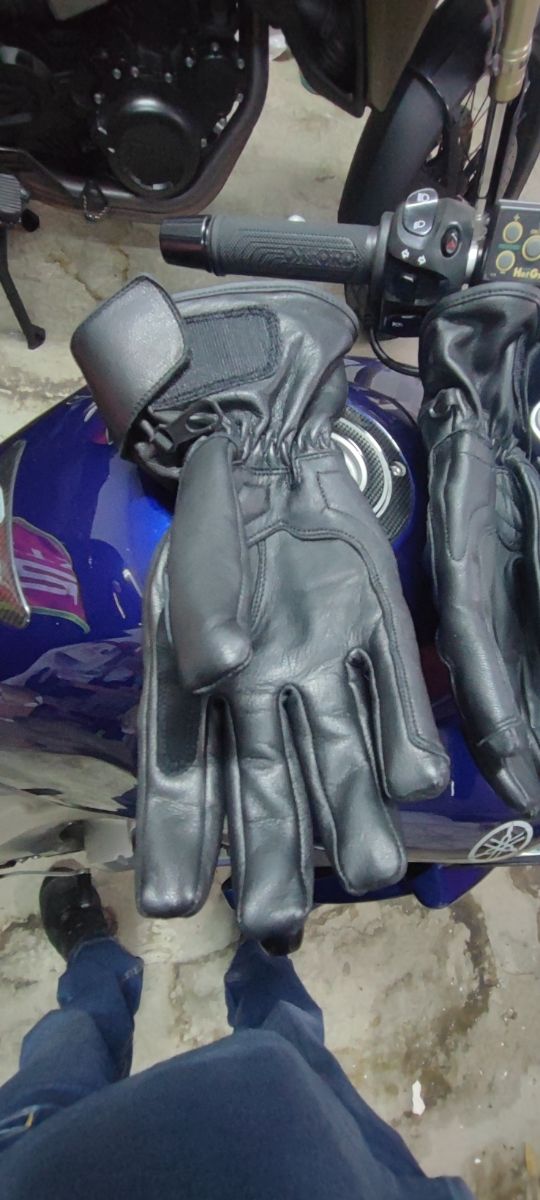 Guantes moto piel