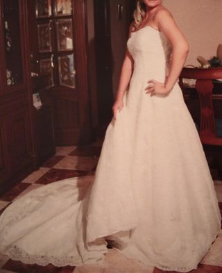 Vestido de novia palabra de honor .T.40