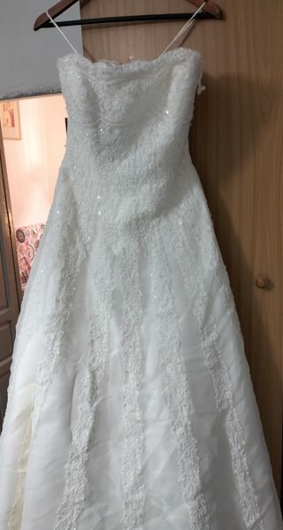 Vestido de novia palabra de honor .T.40