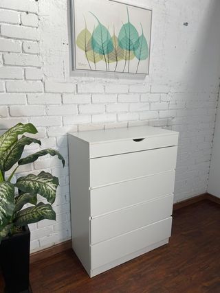 COMODA blanca con espejo y tocador CAJONERA NUEVA
