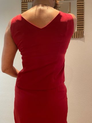 Traje fiesta rojo