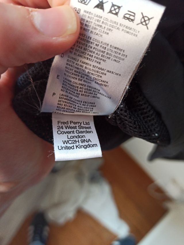 🔝 Chaqueta fina Fred Perry - Talla S