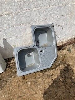 FREGADERO COCINA DOS SENOS Y GRIFO
