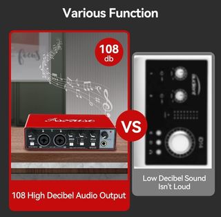 Asmuse Interfaz de Audio USB Tarjeta de Sonido 24