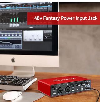 Asmuse Interfaz de Audio USB Tarjeta de Sonido 24