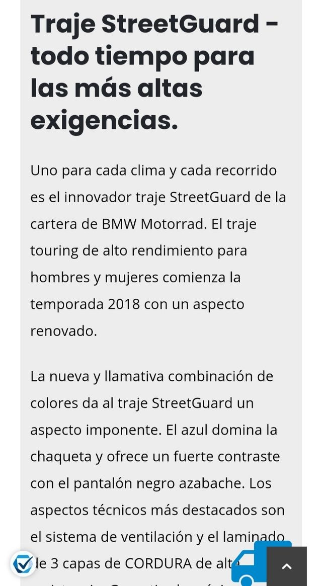 CHAQUETA BMW STREETGUARD 2. TALLA 54.