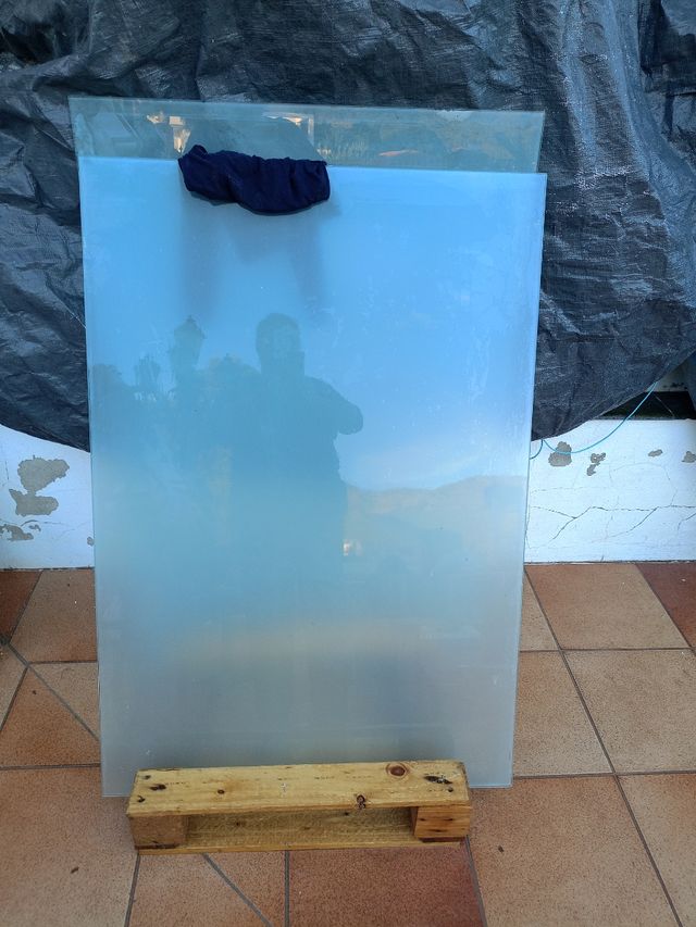 Due fogli/piano di lavoro in vetro, vetro