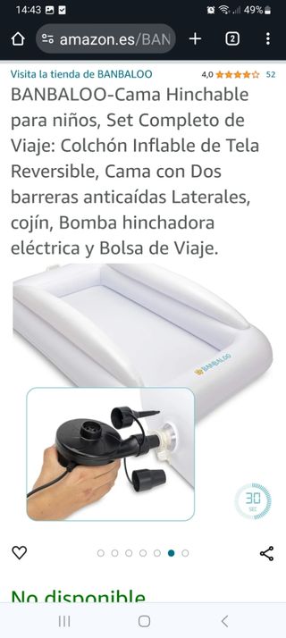 Cama hinchable para niños