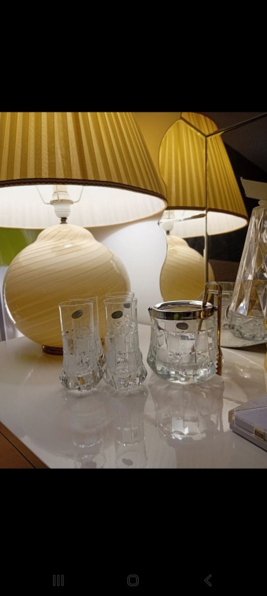 Set secchiello e bicchieri vintage cristallo