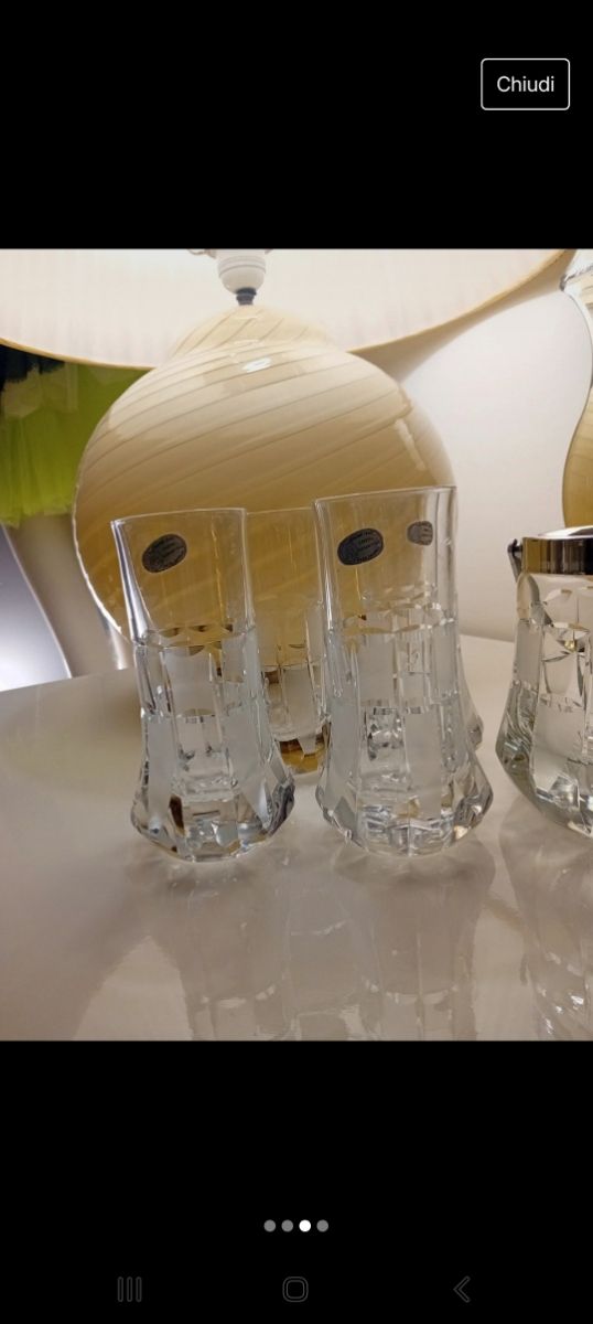 Set secchiello e bicchieri vintage cristallo