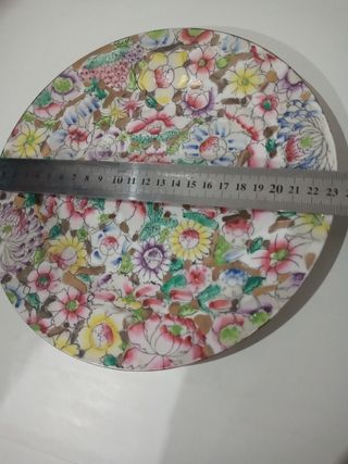 PLATO ANTIGUO PORCELANA DE MACAO FLOES