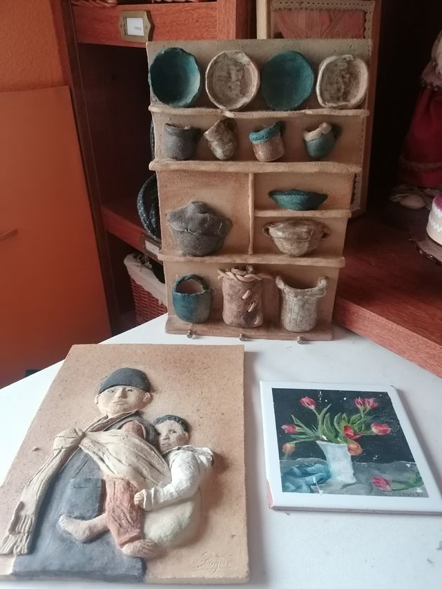 Lote de quadrados de barro