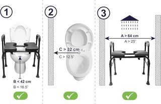 Silla WC Personas Mayores con Asiento Ajustable