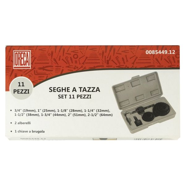 JUEGO 8 CORTADORES Ø 19-22-29- 32-38-44-51-E 64 MM