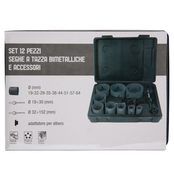 SET 9 CORTADORES Ø 19-22-29 -35-38-44-51-57-64 MM