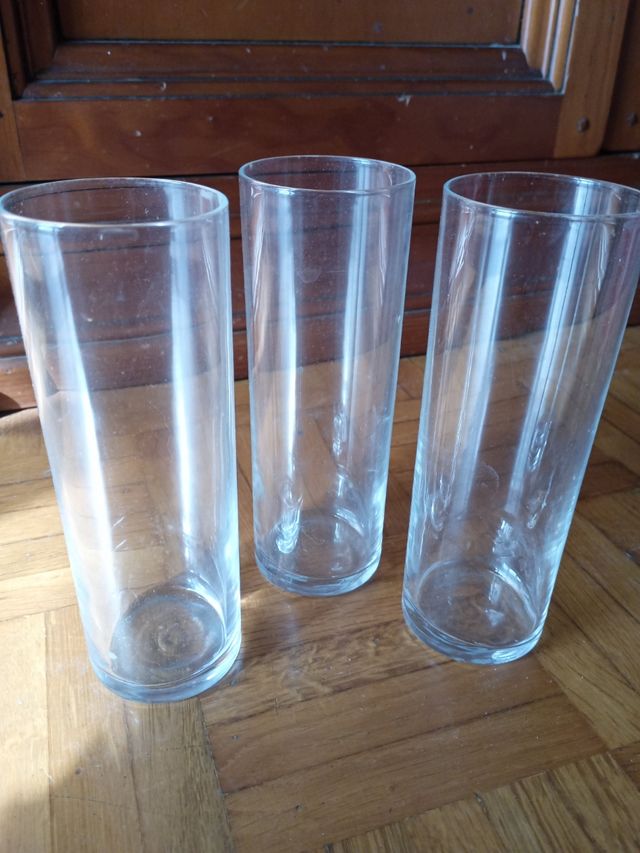 18 vasos de tubo de cristal. Nuevos