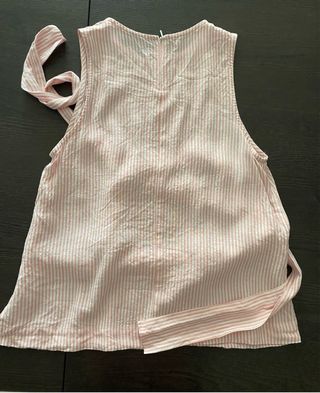 Camicia smanicata di cotone