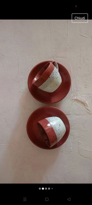 2 tazzine da caffè con piattino,Tognana