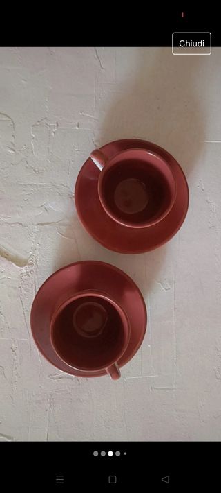 2 tazzine da caffè con piattino,Tognana