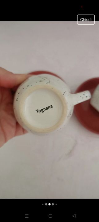 2 tazzine da caffè con piattino,Tognana