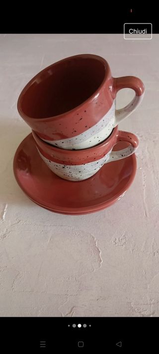 2 tazzine da caffè con piattino,Tognana