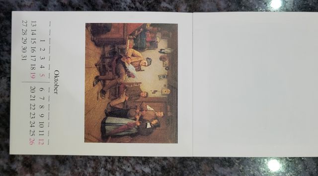 Calendario mesa pequeño de Albert Anker 1986