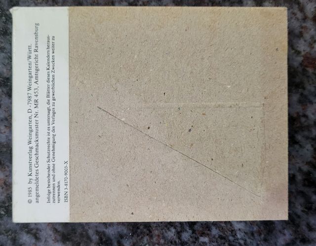 Calendario mesa pequeño de Albert Anker 1986