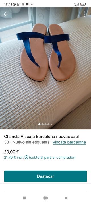 Chancla Viscata Bcn nuevas talla 38
