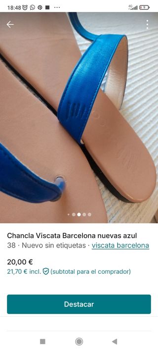 Chancla Viscata Bcn nuevas talla 38
