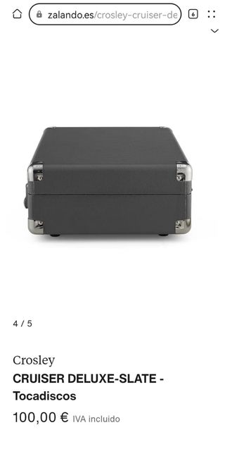 Crosley Cruiser Plus Tocadiscos Bluetooth | Carbón