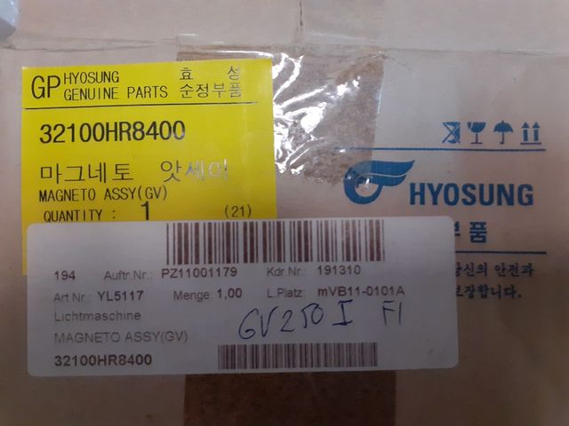 Stator con volante Hyosung Aquila 250 i.