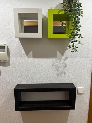 espejos decorativos y estante