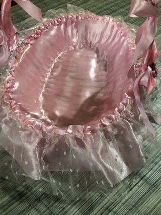 Cestino bomboniere nascita, bimba