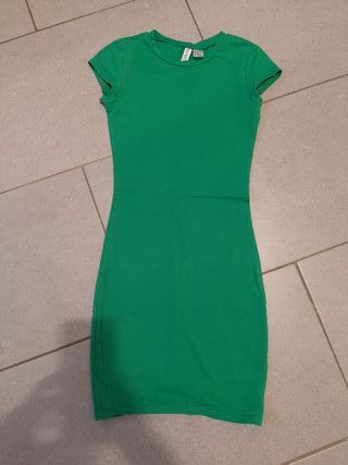 Vestito verde in cotone, H&M Divided-XS