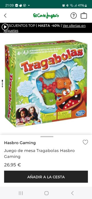 Juego de mesa Tragabolas