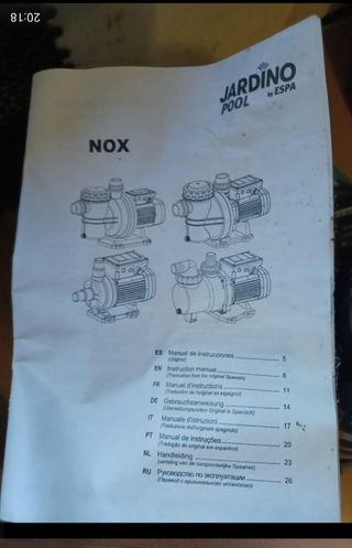 Depuradora y motor para piscina En perfecto estado