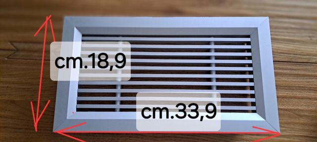 Bocchette di mandata in alluminio.