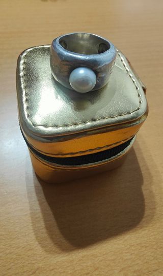 Anillo Tous perla  y tocador 3 piezas