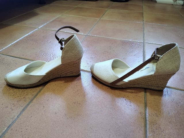 Tacones de Esparto Blancos