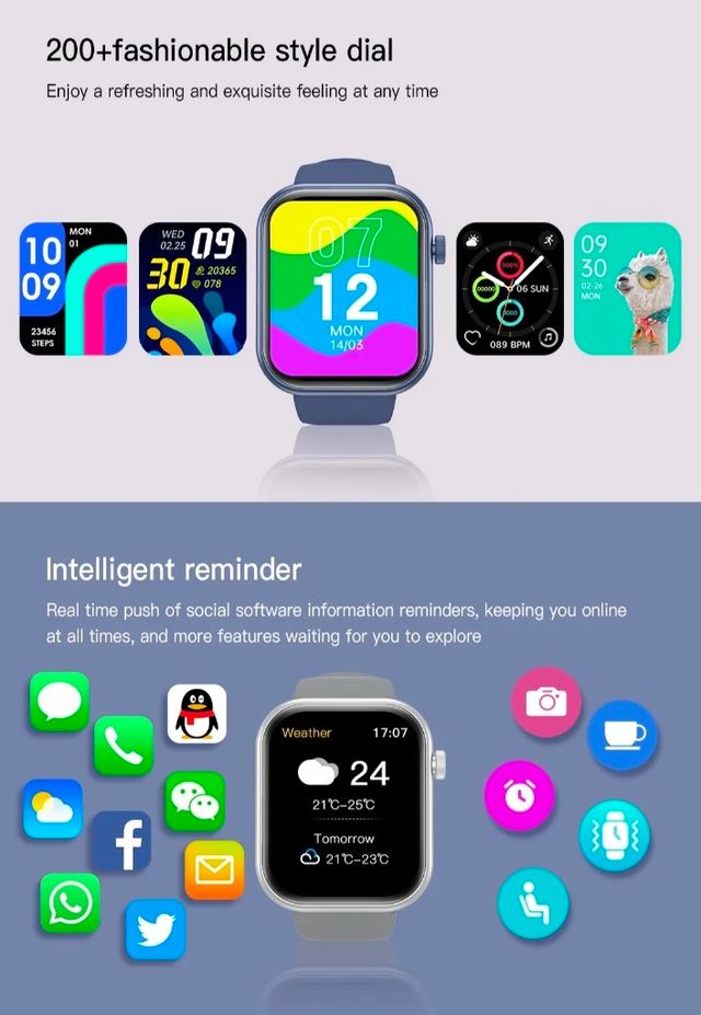 Reloj inteligente unisex y llamadas 