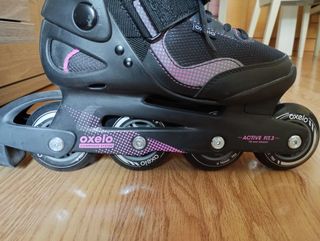 Patines oxelo active fit 3, protecciones y bolsa