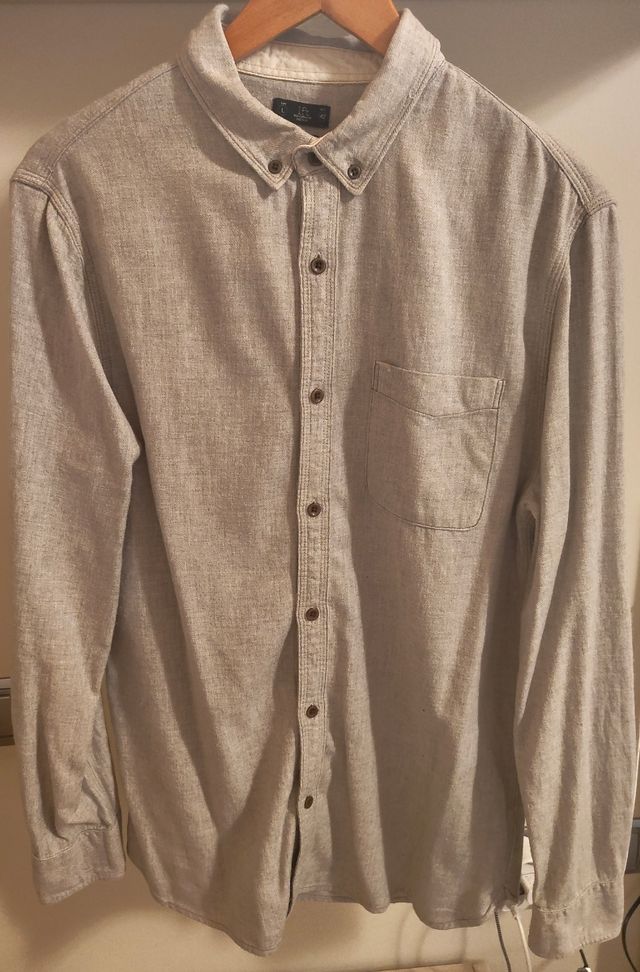 Camisa Lefties Talla L Hombre Gris