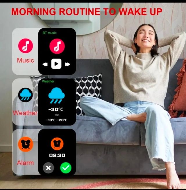 Reloj inteligente unisex 2.01 pulgadas 