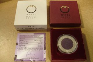 Moneda 25 euros Austria 2005