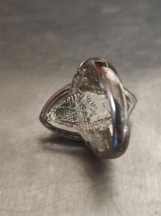 Anillo hojas plateado 