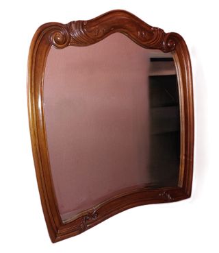 Specchio da Parete cornice lavorata legno di NOCE.