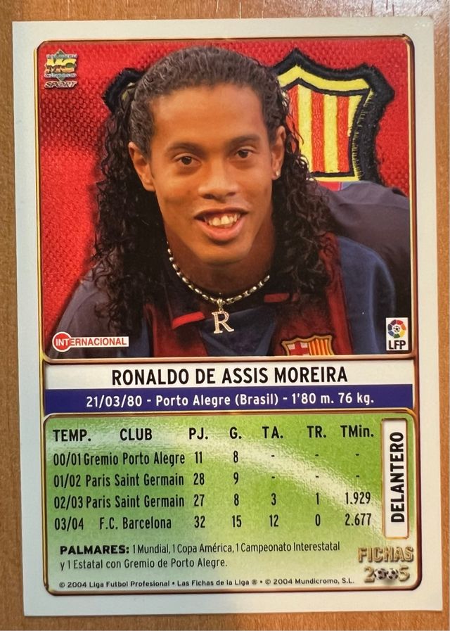 Ronaldinho Mundicromo 2005 EDICION MATE