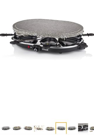 Raclette y parrilla piedra ovalada