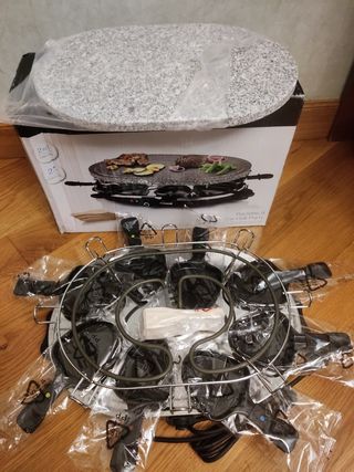 Raclette y parrilla piedra ovalada